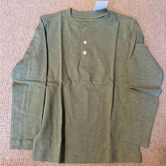 Bundle of Crewcuts Kids' Long Sleeve Tees - Green, Blue, and White (Size 4-5) - Picture 5 of 8